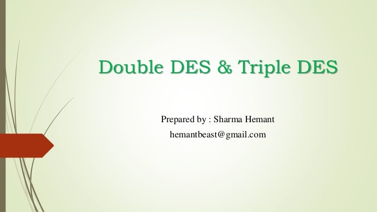 Triple Des Algorithm Pdf
